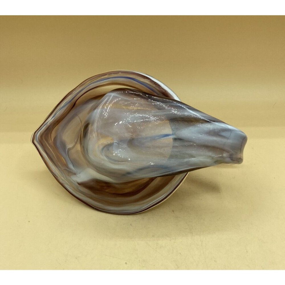 Swan Dish Cherokee Glass by Wagon Hill Art Glass Decor Vintage 5” X 9” - Picture 4 of 12